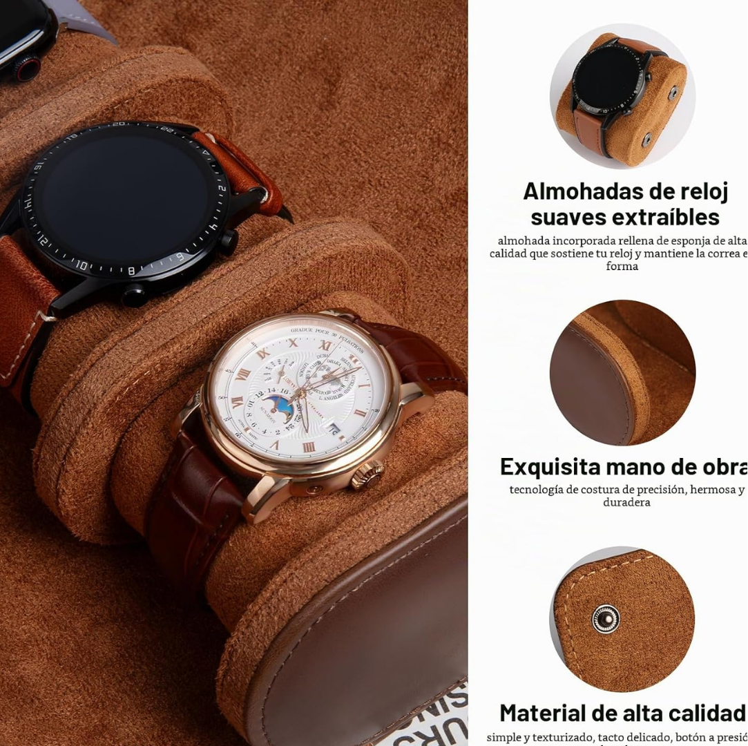 Estuche de piel para relojes